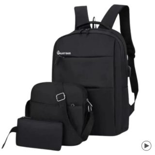 3Pcs Sets Men & Women Waterproof Backpack Without USB Port 4105