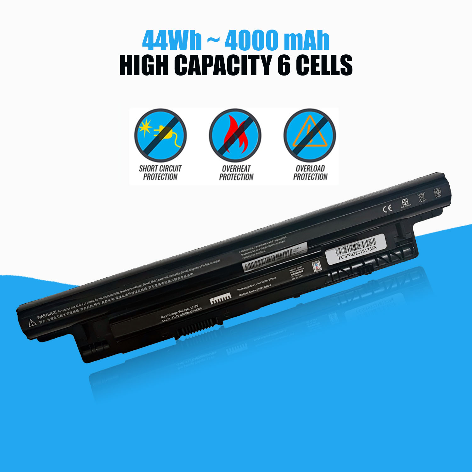 Dell Inspiron Battery 3521/5521/3421/5421 | 6 Cell
